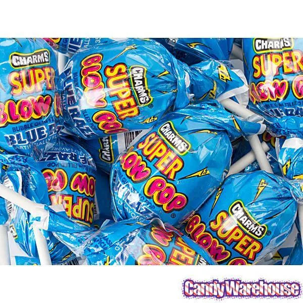 Charms Super Blow Pops - Blue Razz: 72-Piece Set