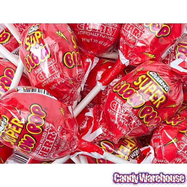 Charms Super Blow Pops - Cherry: 72-Piece Set