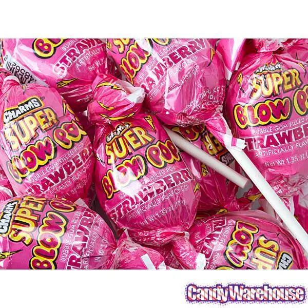 Charms Super Blow Pops - Strawberry: 72-Piece Set