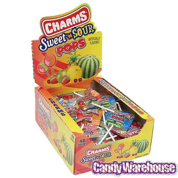 Charms Sweet & Sour Pops: 48-Piece Box