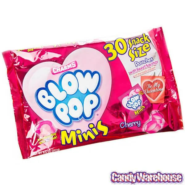 Charms Valentine Blow Pop Minis Snack Size Packs: 30-Piece Bag