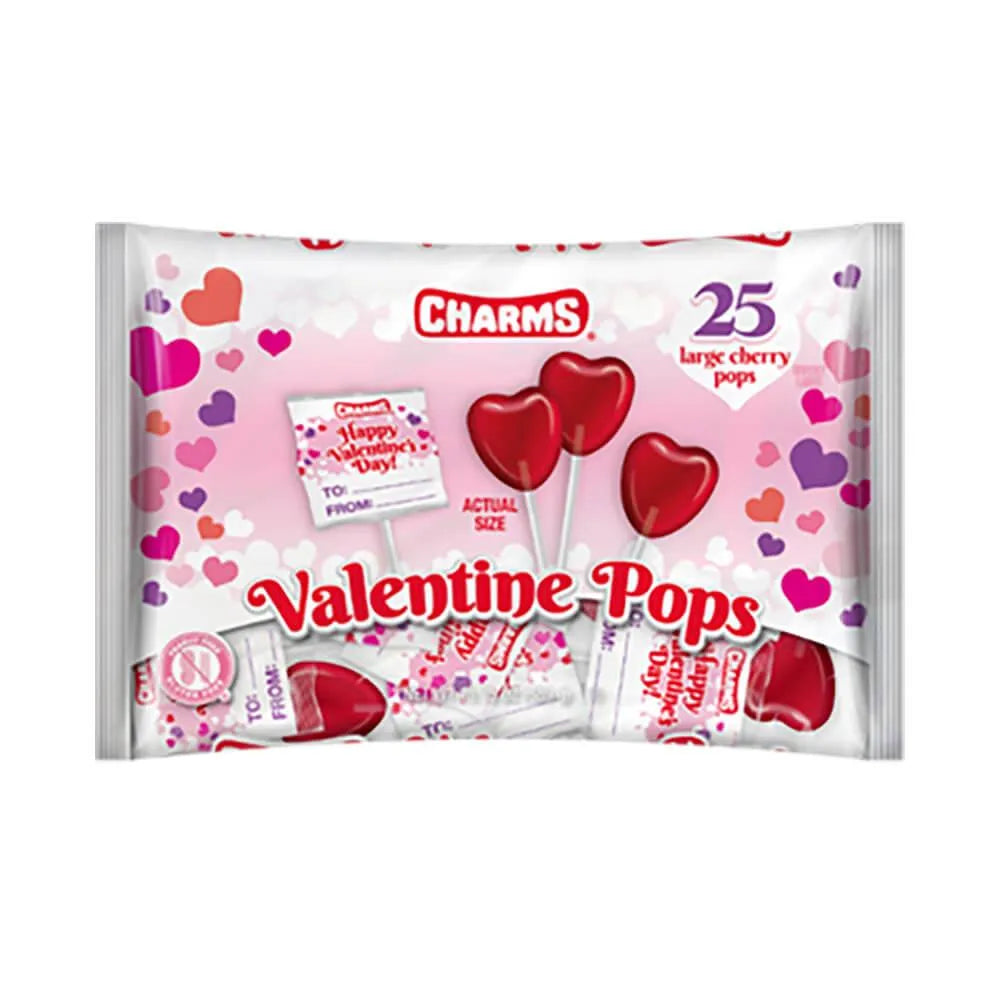 Charms Valentine Heart Pops: 25-Piece Bag