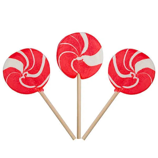 Cherry 2.5-Inch Pinwheel Pops: 12-Piece Box