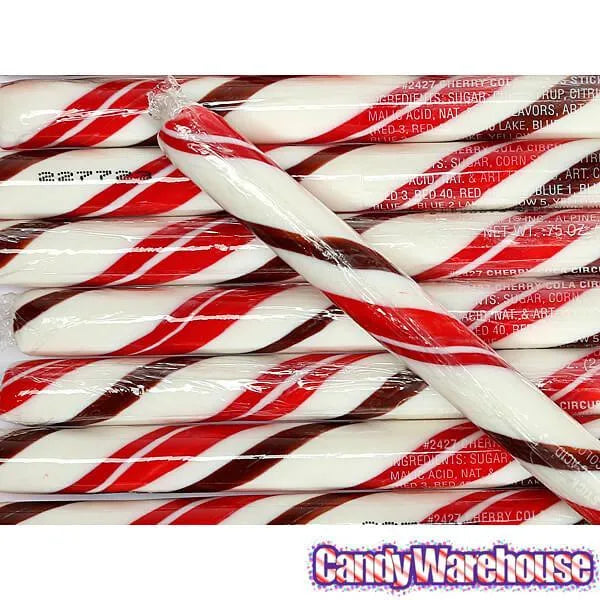 Cherry Cola Hard Candy Sticks: 100-Piece Box