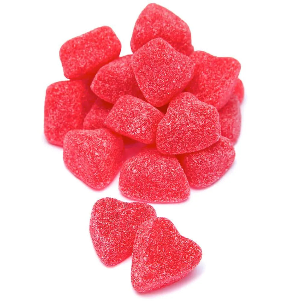 Cherry Jelly Hearts Candy: 16-Ounce Tub