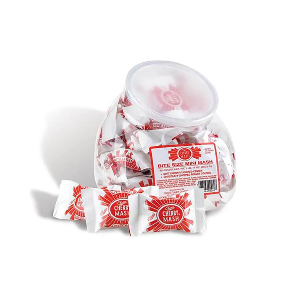 Cherry Mash Mini Mash Candy Bars: 60-Piece Tub