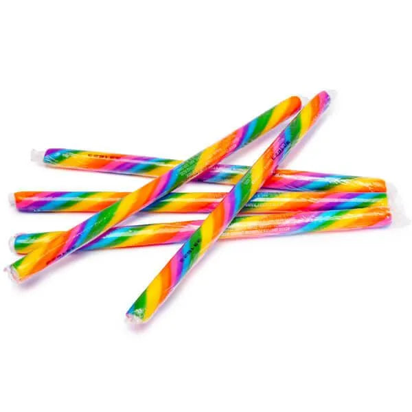 Cherry Rainbow Hard Candy Sticks: 100-Piece Box