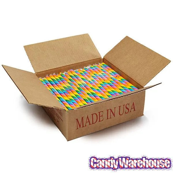 Cherry Rainbow Hard Candy Sticks: 100-Piece Box