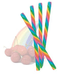 Cherry Rainbow Hard Candy Sticks: 100-Piece Box