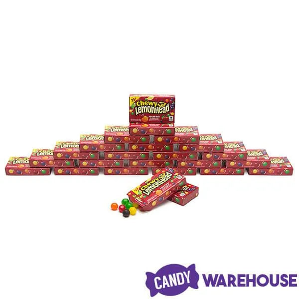 Chewy Lemonhead Fruit Mix Candy Mini Packs: 24-Piece Box