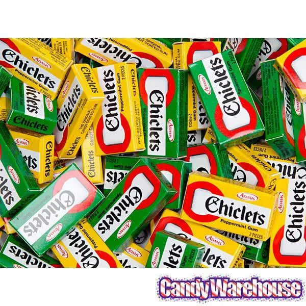 Chiclets Chewing Gum Snack Packs: 200-Piece Box