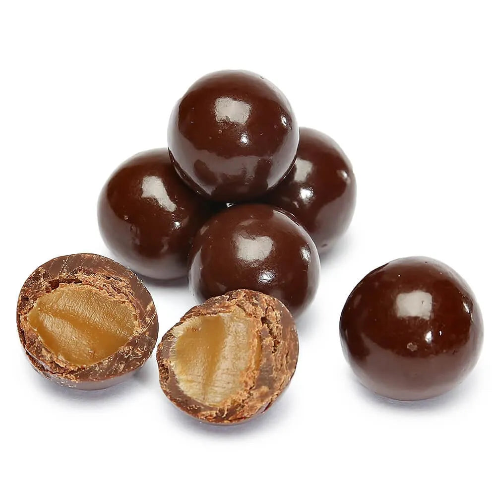 Dark Chocolate Covered Caramel Balls - Sea Salt: 10LB Bag