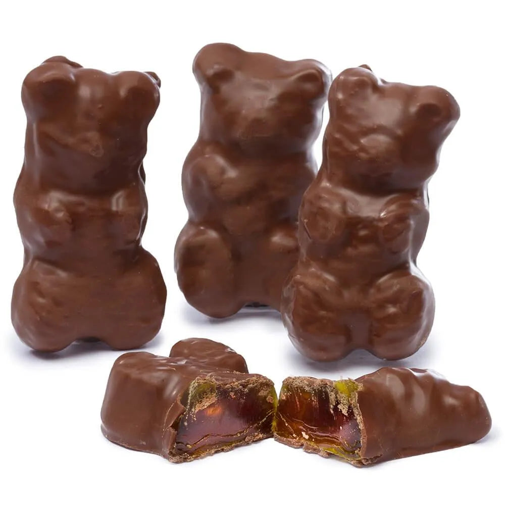 Chocolate Covered Jumbo Gummy Bears: 5LB Box