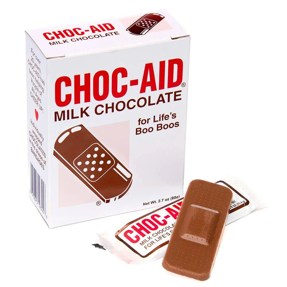 Chocolate First Aid Bandages: 12-Piece Box