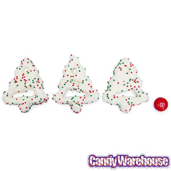 Chocolate Frosted Christmas Tree Mini Pretzels: 2LB Bag