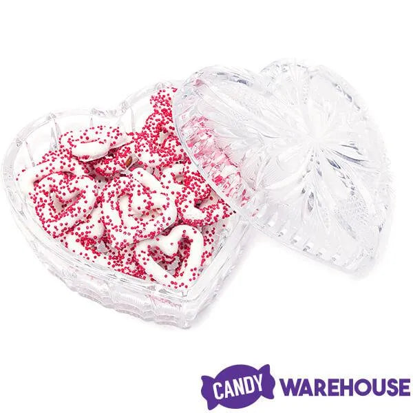 Chocolate Frosted Valentine Mini Pretzel Hearts: 5LB Bag