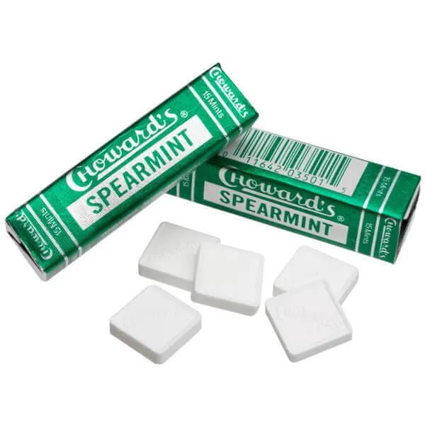 Choward's Spearmint Squares Candy Packs: 24-Piece Box