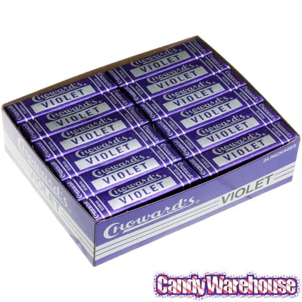 Choward's Violet Mint Squares Candy Packs: 24-Piece Box