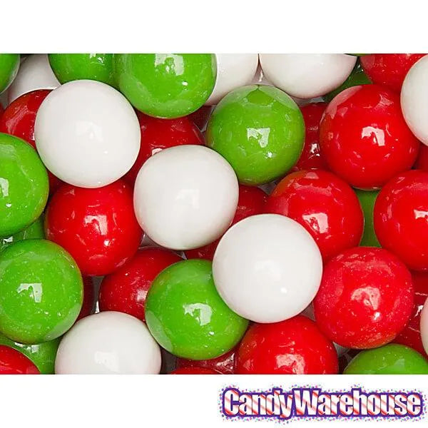 Christmas Everlasting Gobstopper Snowballs Candy 5-Ounce Packs: 12-Piece Box