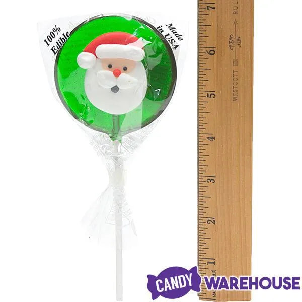 Christmas Hard Candy Lollipops: 12-Piece Pack