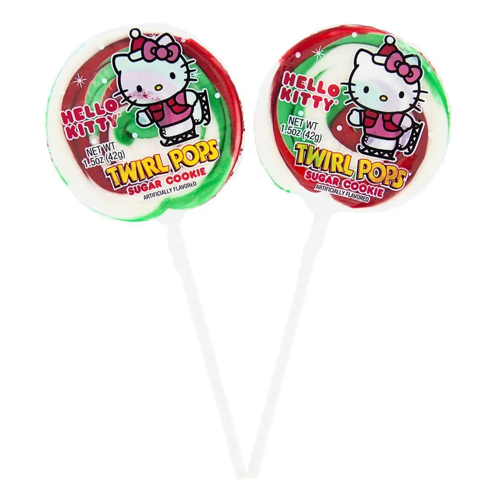 Christmas Hello Kitty Swirl 1.5-Ounce Twirl Pops: 24-Piece Display