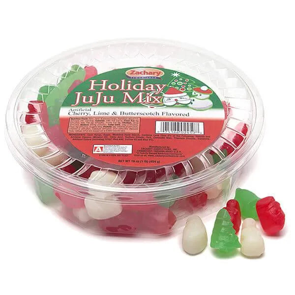 Christmas JuJu Mix Candy: 16-Ounce Tub