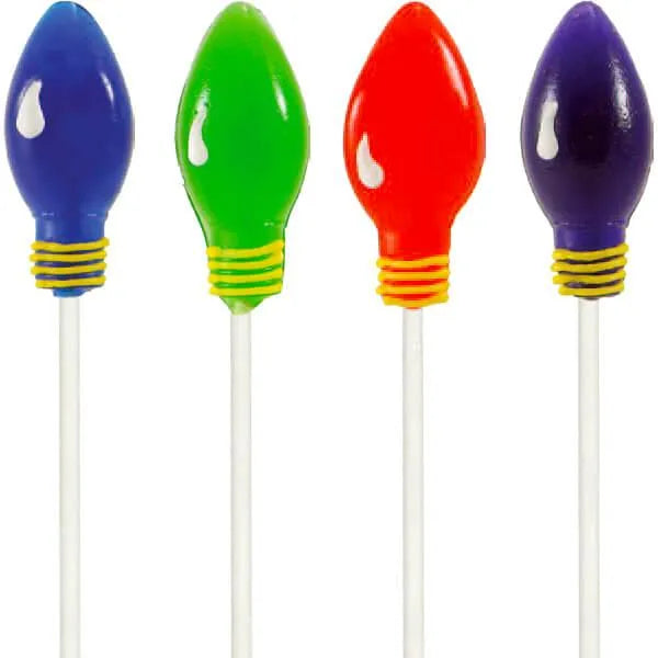 Christmas Lights Hard Candy Lollipops: 12-Piece Pack