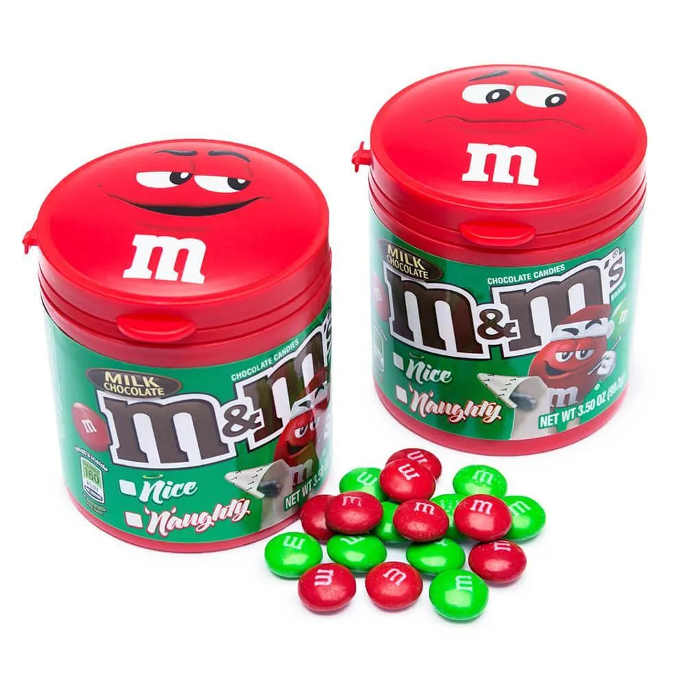 Christmas M&M's Candy Filled Bottles: 6-Piece Display