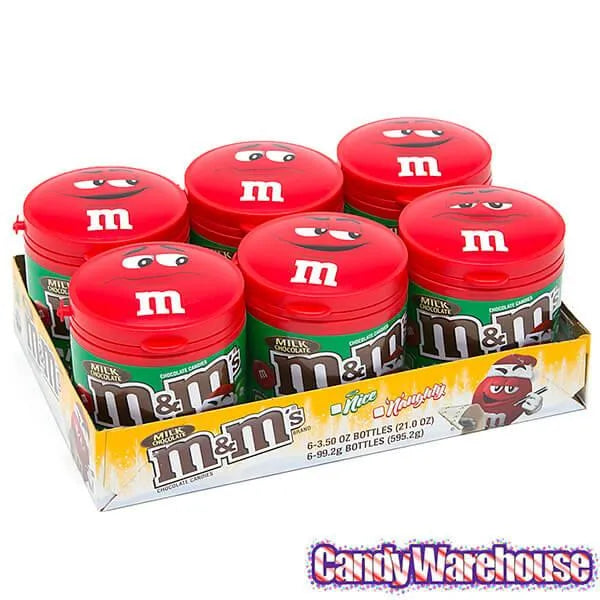 Christmas M&M's Candy Filled Bottles: 6-Piece Display