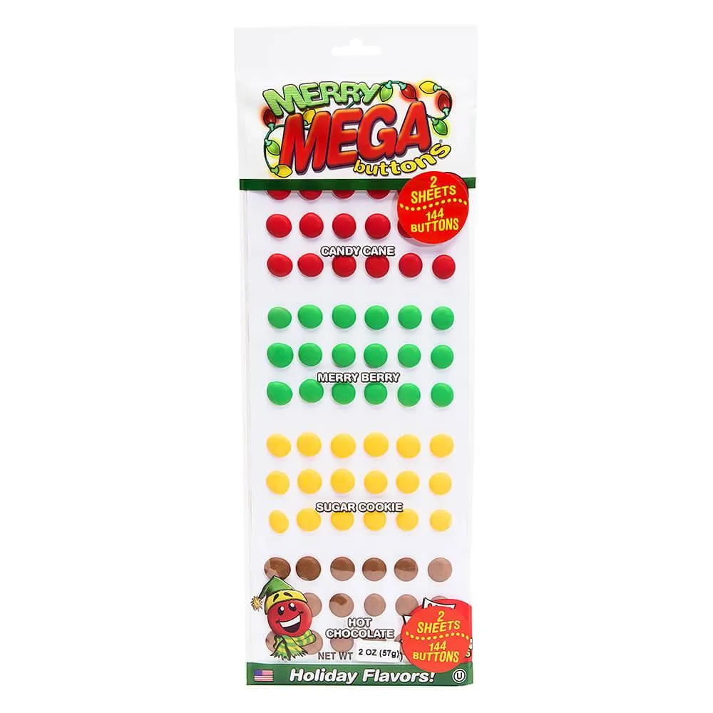 Christmas Mega Candy Buttons Sheets: 2-Piece Pack