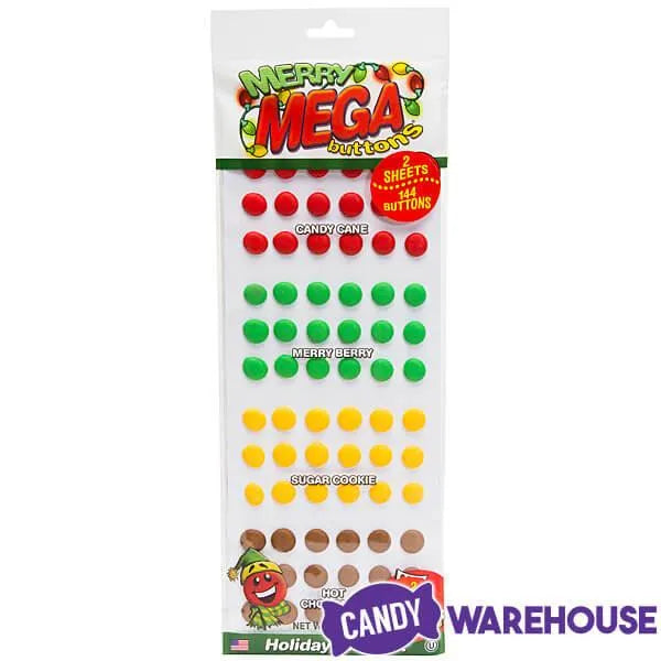 Christmas Mega Candy Buttons Sheets: 2-Piece Pack