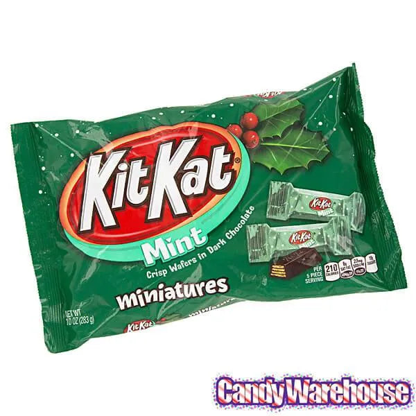 Christmas Mint Dark Chocolate Kit Kat Minis Candy: 10-Ounce Bag