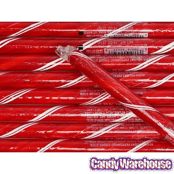 Christmas Peppermint Hard Candy Sticks: 100-Piece Box