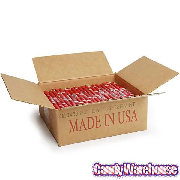 Christmas Peppermint Hard Candy Sticks: 100-Piece Box