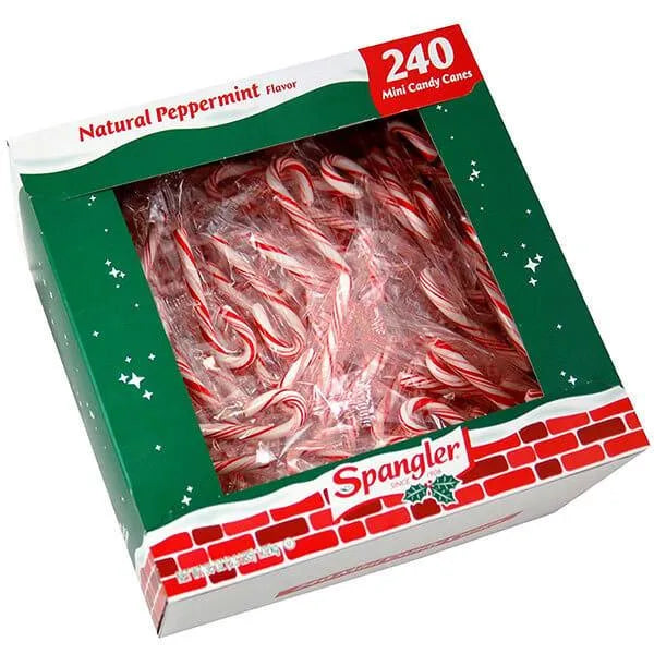 Christmas Peppermint Mini Candy Canes: 240-Piece Box