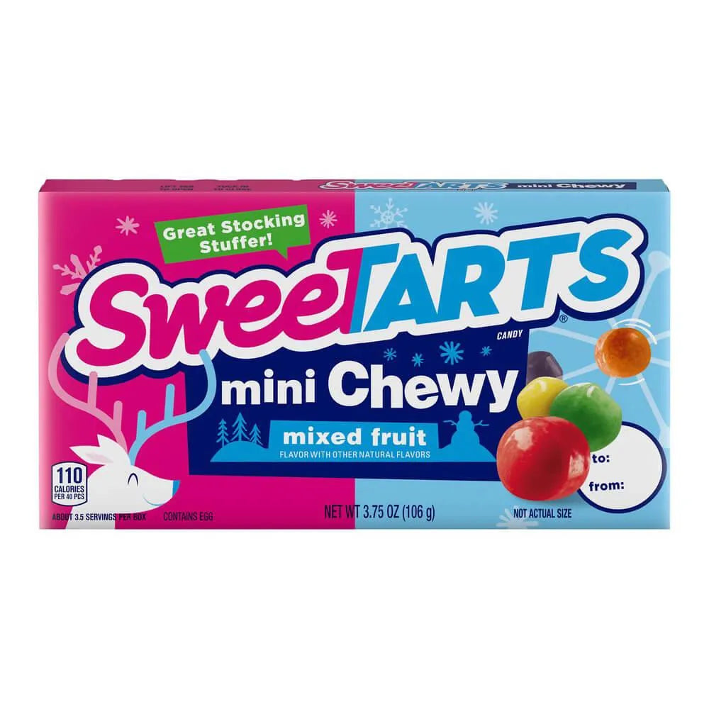 Christmas SweeTarts Mini Chewy Candy Theater Packs: 12-Piece Box