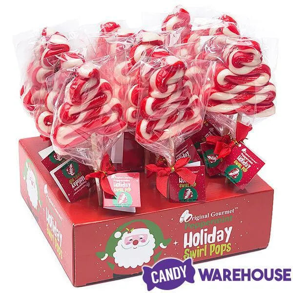 Christmas Tree Swirl Pops: 18-Piece Display