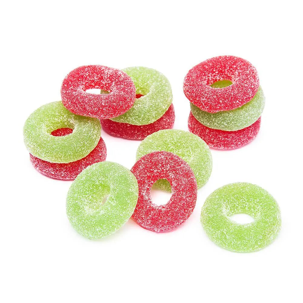 Christmas Wreaths Jelly Rings Candy: 16-Ounce Tub