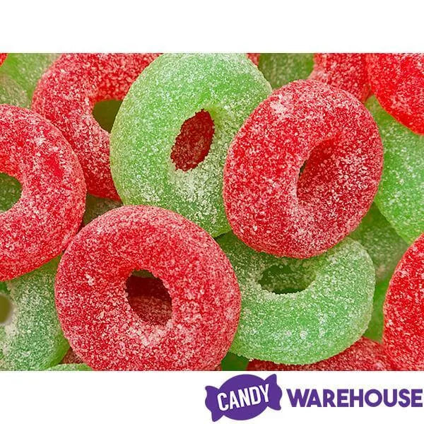 Christmas Wreaths Jelly Rings Candy: 16-Ounce Tub