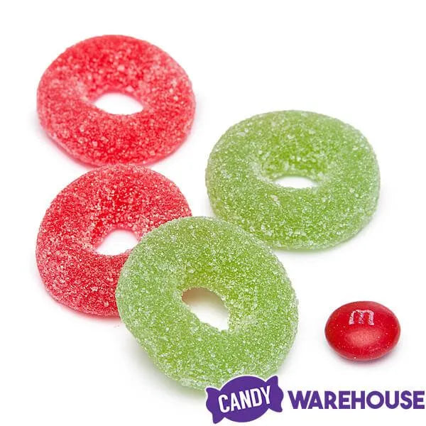 Christmas Wreaths Jelly Rings Candy: 16-Ounce Tub