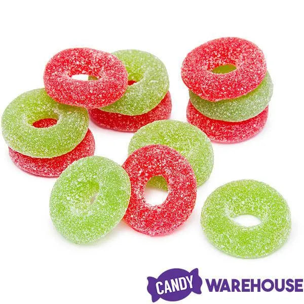 Christmas Wreaths Jelly Rings Candy: 16-Ounce Tub