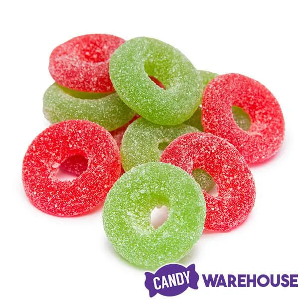 Christmas Wreaths Jelly Rings Candy: 16-Ounce Tub