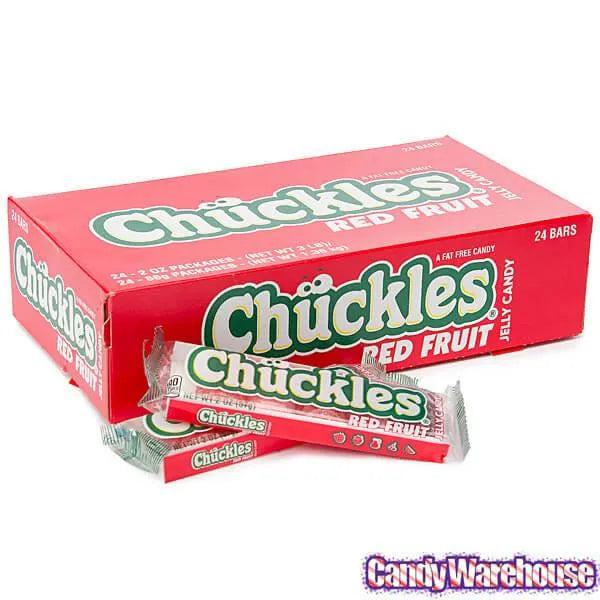 Chuckles Red Fruit Jelly Candy Packs: 24-Piece Box