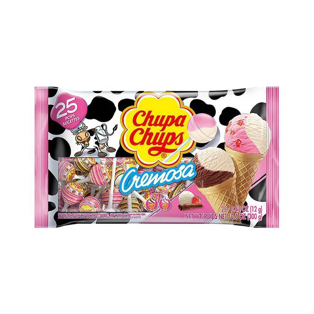 Chupa Chups Cremosa Ice Cream Lollipops: 25-Piece Bag