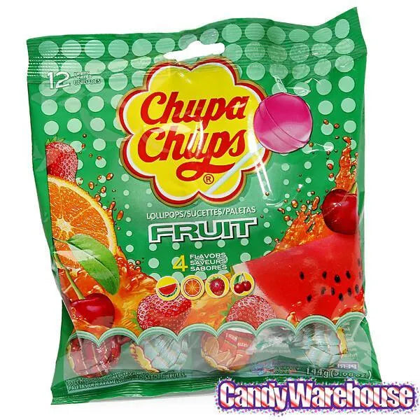 Chupa Chups Fruit Lollipops: 144-Piece Case