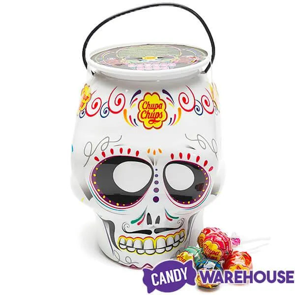 Chupa Chups Lollipops 70-Piece Day of the Dead Skull Candy Container