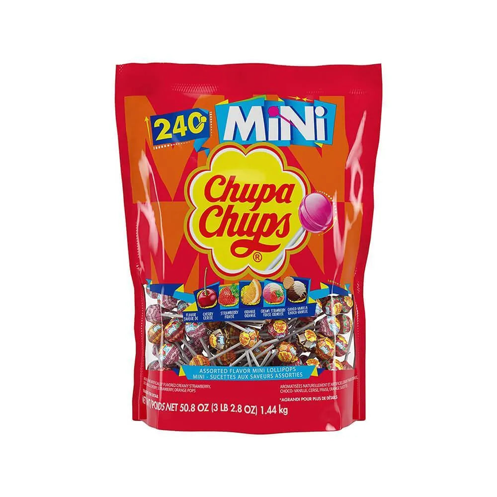 Chupa Chups Mini Lollipops: 240-Piece Bag