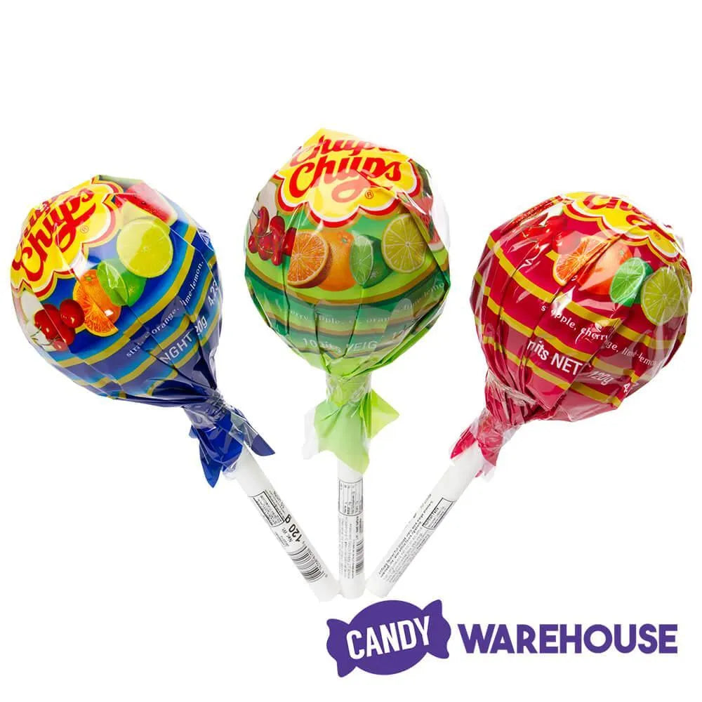 Chupa Chups Mini Suckers in Giant Lollipop Containers: 3-Piece Set