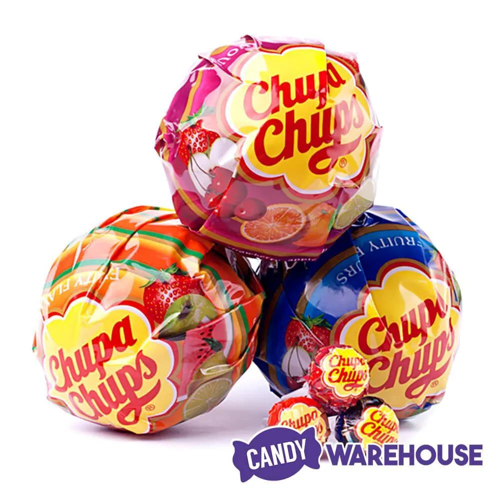 Chupa Chups Mini Suckers in Giant Lollipop Containers: 3-Piece Set