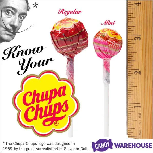 Chupa Chups Mini Suckers in Giant Lollipop Containers: 3-Piece Set